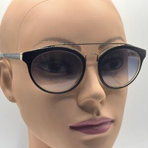 NOS Vintage Y2K Designer Sunglasses | Cole Haan | Black/Yellow Round Plastic